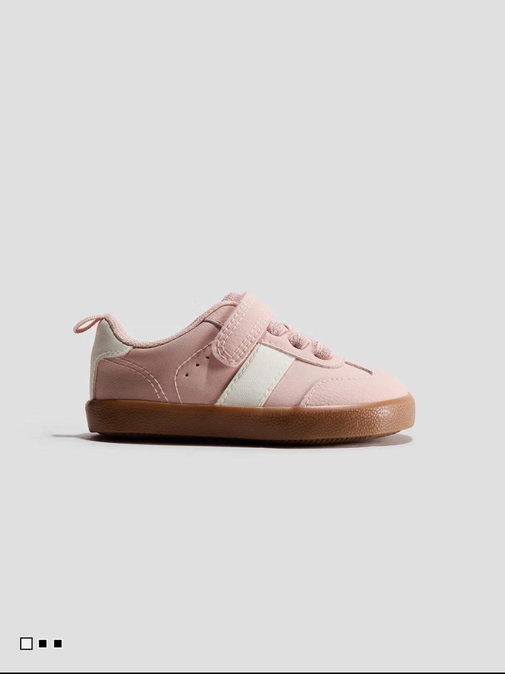 Brand NEW - H&M Pink and White Toddler Sneaker with Brown Sole